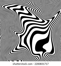 Abstract Black and White Stripes.hypnosis spiral.Seamless Black and white stripes background.seamless wave line patterns