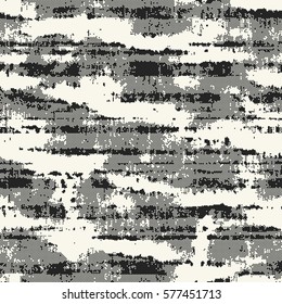 Abstract black and white stroke and stain distressed background. Seamless pattern.