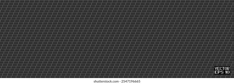 Abstractas pared de ladrillo estructural blanco y negro. Patrón geométrico sin fisuras. Superficie de piedra sólida. Vector. Ilustración 3D