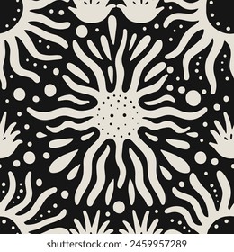 Abstract Black and White Suns