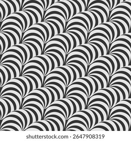 Abstract Black and White Swirl Pattern Design with various artistic elements and styles. Vector Illustration