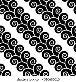 Abstract Black White Swirl Seamless Pattern Stock Vector (Royalty Free ...