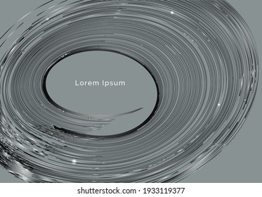 Resumen de la ilustración de forma de giro en blanco y negro. Fondo vectorial para diseñar su sitio web e imprimir.