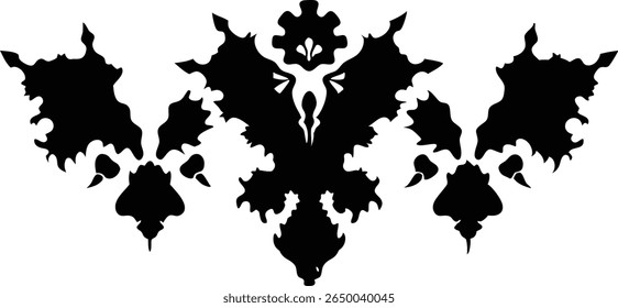 Abstract black and white symmetric pattern design
