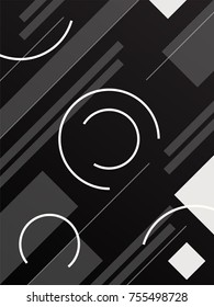 Abstract black and white tech geometric corporate design background. vector illustration.
