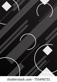 Abstract black and white tech geometric corporate design background. vector illustration.