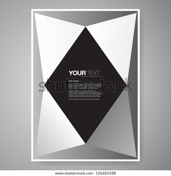 Abstract Black White Text Box Design Stock Vector (Royalty Free) 126683588