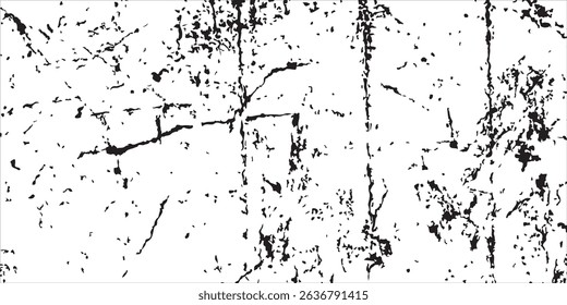 Abstract Black and White Texture With Cracked Patterns and Grunge Elements