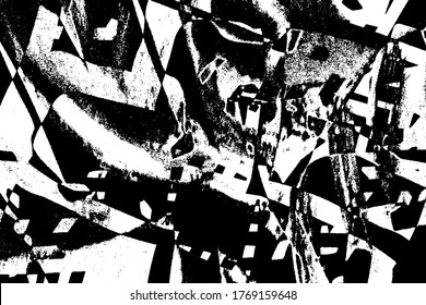 Abstract black and white texture. Monochrome chaotic background
