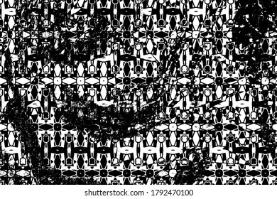 Abstract black and white texture. Monochrome chaotic background