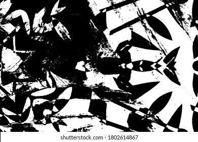 Resumen de textura en blanco y negro. Fondo caótico monocromático