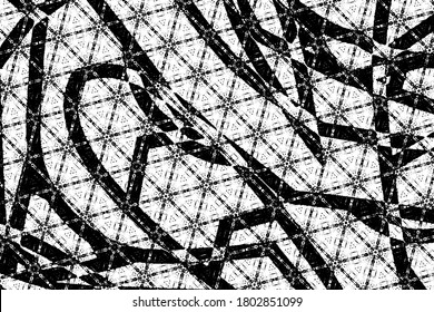 Abstract black and white texture. Monochrome chaotic background
