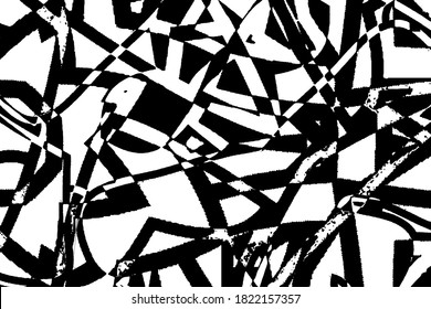 Resumen de textura en blanco y negro. Fondo caótico monocromático