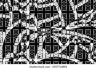 Abstract black and white texture. Monochrome chaotic background