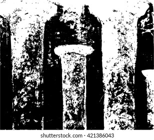  abstract black and white texture with pillars
