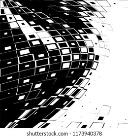 Abstract black and white texture for printing. Monochrome grunge background. The chaotic pattern of different elements