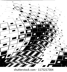 Abstract black and white texture for printing. Monochrome grunge background. The chaotic pattern of different elements