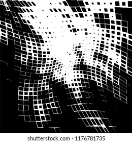 Abstract black and white texture for printing. Monochrome grunge background. The chaotic pattern of different elements