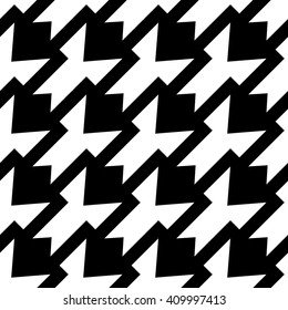 Abstract black and white texture, vector geometric seamless pattern
