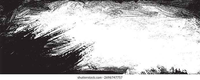 Abstract Black and White Textured Background with Minimalist Design Elements