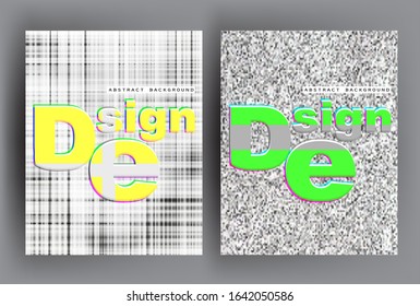 Abstract black and white textured backgrounds. Vector illustration
