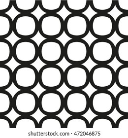 Abstract black and white textured geometric seamless pattern.