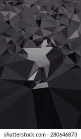 Abstract black and white tone triangular low poly style vector background,Vector illustration