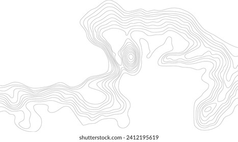 Abstract black and white topographic contour lines