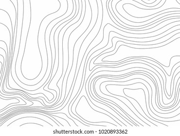 Abstract Black White Topographic Contours Lines Stock Vector (Royalty ...