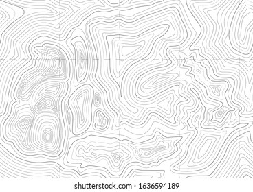 Abstract Black White Topographic Contours Lines Stock Vector (Royalty ...