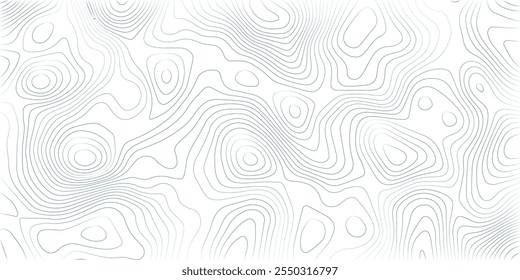 Abstract black and white topographic contours lines of mountains. Topography map art curve drawing. vector illustration.