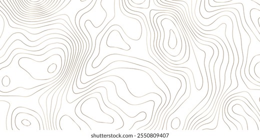 Abstract black and white topographic contours lines of mountains. Topography map art curve drawing. vector illustration.