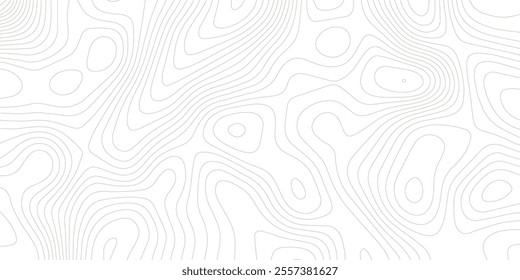 Abstract black and white topographic contours lines of mountains. Topography map art curve drawing. vector illustration.