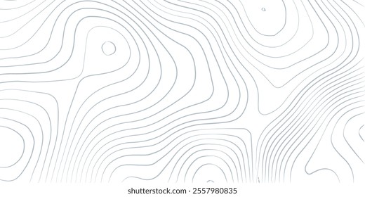 Abstract black and white topographic contours lines of mountains. Topography map art curve drawing. vector illustration.