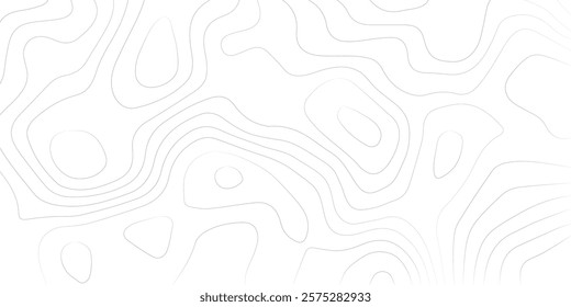 Abstract black and white topographic contours lines of mountains. Topography map art curve drawing. vector illustration