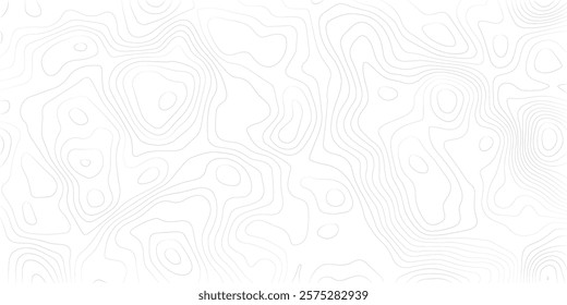 Abstract black and white topographic contours lines of mountains. Topography map art curve drawing. vector illustration