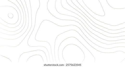 Abstract black and white topographic contours lines of mountains. Topography map art curve drawing. vector illustration.