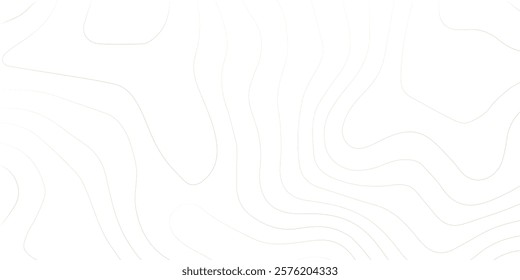 Abstract black and white topographic contours lines of mountains. Topography map art curve drawing. vector illustration.