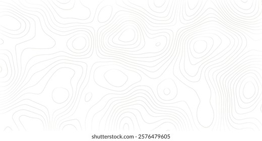 Abstract black and white topographic contours lines of mountains. Topography map art curve drawing. vector illustration.