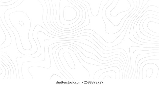 Abstract black and white topographic contours lines of mountains. Topography map art curve drawing. vector illustration. wave Line topography map contour background .background.