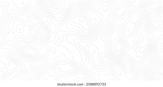 Abstract black and white topographic contours lines of mountains. Topography map art curve drawing. vector illustration. wave Line topography map contour background .background.