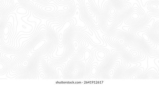 Abstract black and white topographic contours lines of mountains. Topography map art curve drawing	