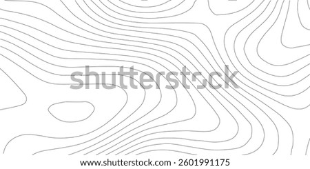 Abstract black and white topographic contours lines of mountains. Topography map art curve drawing. vector illustration. wave Line topography map contour background .background
