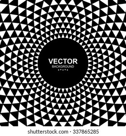 Abstract black and white triangle background.