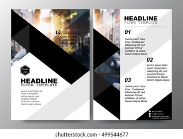 Abstract black white triangle background for minimal Poster Brochure Flyer design Layout vector template in A4 size
