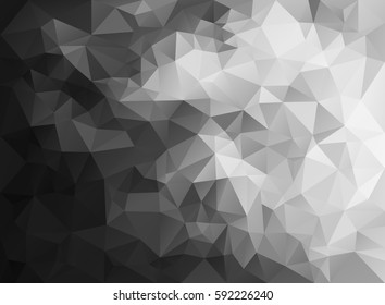 Abstract black and white triangle background for your design.