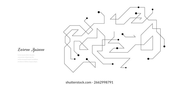 abstraktes schwarz-weißes Dreieck. geometrischer Schaltungstexturhintergrund. wissenschaftliche Technologie. Netzkonzept.