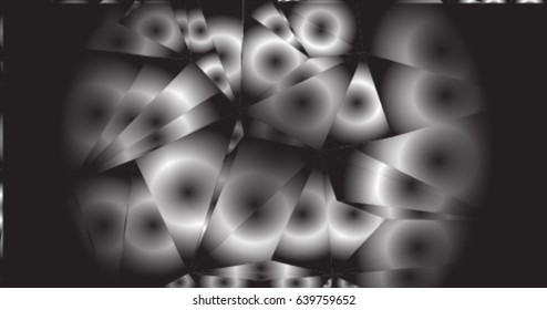 Abstract black white triangle geometric background, vector illustration