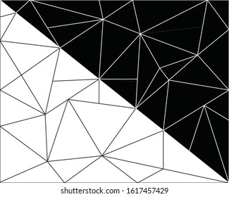 Abstract black and white triangle line background can used for wallpaper or design