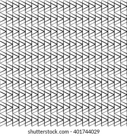 Abstract black and white triangle seamless pattern.
